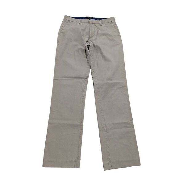 Banana Republic Men's Khaki Mid-Rise Straight-Leg Pants Size 30x32 - Picture 1 of 4